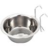 Generico Ciotole per animali domestici, ciotola da appendere alla gabbia per cani, gatti, piccoli animali, per cibo e acqua, per gatti, uccelli, in acciaio inox, da appendere