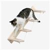 PERCORSIPERGATTI.IT Scaletta per Gatti da Parete in Legno d'Abete Artigianale, Scala 4 Gradini Destra, per Giocare e Arrampicata per gatti con Resistenza Fino a 20 kg - Percorsipergatti
