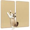 COSTWAY 2 Tiragraffi per Gatti 80 x 50 cm, Tappeto Tiragraffi per Gatti in Sisal Naturale da Pavimento o da Parete, Proteggono Tappeti, Tessuti, Divani e Poltrone