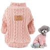 SMALLLEE_LUCKY_STORE Pet Cable Knit Pullover Maglioni per Cani di Piccola Taglia Cat Girl Boy Accogliente Morbido Collo Alto Camicia Felpe Cappotto Invernale Caldo Cucciolo Yorkie Chihuahua Vestiti