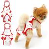 SMALLLEE_LUCKY_STORE Pannolini per cani graziosa mutandine sanitarie per animali domestici a forma di fragola con reggicalze regolabili, lavabili e riutilizzabili, biancheria intima per animali