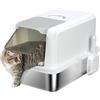 PawHut Lettiera per Gatti Chiusa in PP con Paletta 40.5x60.5x41.5 cm Bianco