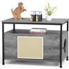 MAMIZO Mobile Lettiera per Gatti, Casetta in Legno, 80 x 50 x 59 cm, Armadietto per Gatti, Casa per Gatto Multifunzione con Ripiano Aperto, (Grigio, XL)