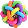 GREENLANS-1 cane cucciolo colorato tessuto palla campana suono pulizia formazione masticare giocattolo accessorio animale domestico - colore casuale S