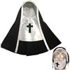 Ghjkldha Costume da suora per cani: Sister Habit Pet Cosplay per Halloween, adorabile costume per cani e gatti di piccola taglia per eventi di travestimento Costume da suora per cani di Halloween: abito