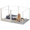 BingoPaw Recinto Box Parto per Cani Acrilico Alto 80cm Telaio Alluminio 163x102cm