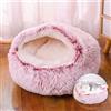 DOTBUY-SHOP Rotondo Cuccia Cane Interno, Peluche Cuccia Gatto e Cane Cuscino per Cani, Lavabile e Morbido Cuscino per Animale Domestico, per Cani Gatti Gattino Cucciolo (40cm,Rosa sfumato)