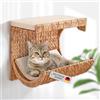 Lycce Letto da parete sospeso per gatti in vimini