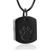 Minicremation Collana con urna per ceneri per animali domestici, con stampa di zampe, commemorativa di ceneri e ricordi, collana con urna per gatti