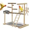 Generico Parco giochi per pappagalli,Palestra per giochi per pappagalli, Scaletta Cockatiel con vassoio e tazze, Giochi per uccelli, posatoi per uccelli, palestra per esercizi per calopsitte, pappagalli, parro