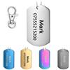 KSZ in Acciaio Inox Pet ID Etichette, Etichette e del Cane Gatto Etichette Personalizzato. Anteriore e Posteriore Engraving. Vari Colori (Argento, Rettangolo)