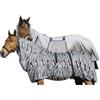 Riding World - Coperta eczema Zebra | coperta per mosche con effetto desudorazione | coperta per cavalli con pettorina e cinghie regolabili e nastri | coperta per cavalli e pony | effetto zebra | 135