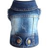 Tonsee Accessoire Giacca di Jeans per Cani e Gatti di Piccola e Media Taglia - Alla Moda, Traspirante per Animali Domestici, Barboncino Giocattolo
