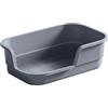 Generisch 2026 - Lettiera semi-chiusa extra grande con pareti laterali alte come soluzione interna durevole per il vostro gatto (grigio, 42 x 28 x 12 cm)