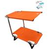 Lillimia® - Brandina per Cani e Gatti di Piccola e Media Taglia - Lettino Rialzato, Parasole Pieghevole Ideale per la Spiaggia e per il Mare, Made in Italy, Arancio