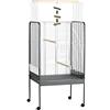 MPS Voliera Tiffany per Pappagalli Parrocchetti Inseparabili Cenerino Gabbia Accessoriata 72x55,5x123,5h Made in Italy