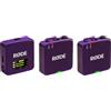 RØDE Wireless GO (Gen 3) - Microfono wireless compatto - Audio cristallino, registrazione a 32 bit float, controllo automatico del livello, per telefoni, fotocamere e computer (Viola)