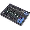 GMSLuu Mixer stereo live a 7 canali, mixer audio a 7 canali, per musica, DJ, karaoke, interfaccia audio per registrazione, DJ, network, studio
