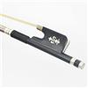 Vingobow Arco per violoncello 4/4 Full Size Capelli neri e capelli bianchi Design unico Avanzato in fibra di carbonio Arco perfetto suono e ben bilanciato (fiocco naturale per violoncello)