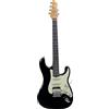 EKO GUITARS - Aire V-NOS, Chitarra Elettrica Serie VNOS, Corpo in Pawlonia, Manico in American Rock Maple e Tastiera in resina, Pickup HSS, Scala 650 mm, Colore Black
