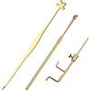 COMETX Sound Post Retriever Violino Sound Post Tools Kit di strumenti di regolazione per liutaio con misuratore, clip retriever/setter, materiale in ottone dorato