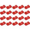 QUARKZMAN 20pz 24mmx11mmx10mm Console Mixer Cursore Manopole Fader Bianco | Sostituzione, Manopola Rosso Marchio, per Potenziometro, Console Volume Chitarra Basso, Foro Montaggio 8 x 1.2mm