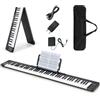 KOMFOTTEU Pianoforte Digitale 88 Tasti Pieghevole con Funzione MIDI & Bluetooth, Tastiera Elettronica Multifunzionale per Principianti con Borsa per Pianoforte
