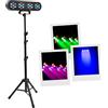 BoomToneDJ BoomTone DJ D-Tiene Set di luci multicolore Disco Club DJ, 28 LED RGB da 1 W, Dimmer, Kit completo di supporto. Regolabile in altezza. Programmi automatici, rilevamento del suono, telecomando in