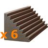ZStyle 6 Bass Trap Scanalata 80x30x30 Triangoli Trappole Basse Frequenze Audio per Strumenti a Corda