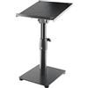 K&M 26776 Supporto da tavolo inclinabile per monitor, nero, in acciaio - supporto regolabile in altezza - ripiano inclinabile