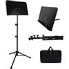 HOLANHING Leggio alto per spartiti da 145 cm, ad alta stabilità, regolabile, portatile, con borsa per il trasporto, per chitarra, violino, ukulele (83-147 cm)