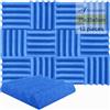 Arrowzoom 12 Pannelli Fonoassorbenti Wedge 25x25x5cm Correzione Acustica 26kg/m3 500-8000Hz Isolamento Trattamento Acustico Studio registrazione Insonorizzazione pannelli decorativi BLU 1134