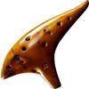 Fiorky Ocarina Professionale a 12 Fori con Intonazione Stabile Tono Alto C Ocarine Smokey Fired con Borsa Protettiva Strumento per Amanti della Musica Principianti (Oro)