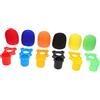HEATSHAKING Set 18 Pezzi Accessori per Microfono Anelli Anti-rollio in Silicone Multicolore, Coperture in Spugna e Manicotti per Asta Inferiore, Protezione Resistente All'umidità per Uso