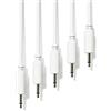 ExcelValley - 5-Pack - Cavi Modulari Patch Mono - TS 3,5mm 1/8 Eurorack Sintetizzatore [Bianco - 15 cm - 6]