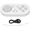 Jectse Micro Controller Bluetooth Cordless per Gamepad Mini Controller Compatto Tascabile con Cavo e Cinturino per App Anki per Vittorie, per Android, per OS X e per IOS (WHITE)