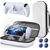 KOVA Custodia per Playstation Portal Remote Player, TPU morbida con supporto, 2 pellicole protettive temperate, 4 maniglie per pollice, custodia protettiva accessori per console PS Portal, colore