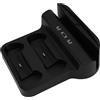 Asixxsix Stazione di Ricarica per Lettore Remoto PS Portal, Supporto di Ricarica 3 in 1 con Indicatore LED per Controller Doppi e Console, per Accessori da Gioco