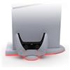 Generic Supporto di raffreddamento con luce RGB per PS5 Slim, base di raffreddamento della console della stazione di ricarica del doppio controller Caricabatterie rapido per controller
