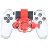 Generico Mini 3D printing Steering Wheel for PS4 Game Controller Auxiliary Racing Steering Wheel Replacement Accessories (Red)