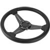 Generic Sostituzione del Volante Alla Deriva per Auto da da 350 Mm per Accessorio Universale Modificato, Rosso/argento/nero, Lega di Alluminio + PU, per la Maggior Parte dei Veicoli (BLACK)