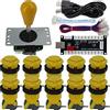 SJ@JX Arcade Game Controller DIY Kit Microswitch Button 4&8 Way Joystick Zero Delay USB Encoder Fighting Stick Handles Console for PC MAME Raspberry Pi Retropie