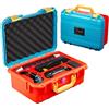 T TICCI Custodia rigida per Nintendo Switch/Switch OLED, guscio protettivo in EVA resistente, adatta per console con custodia, controller Pro, 12 cartucce di gioco, blu e rosso