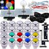 SJ@JX Arcade 2 Player Game Controller LED Buttons Chrome Paint MX Microswitch 8 Way Joystick USB Encoder Cable Stick DIY Kit for PC MAME Raspberry Pi Multicolor