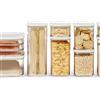 Mepal - Set di 9 pezzi - Contenitori Plastica per Alimenti con Coperchio - Organizzatori da Cucina - Trasparente, Impilabili & Ermetici - 2 x 1000 ml, 1 x 1500 ml e 1 x 425 ml - White
