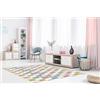 Homemania EXFAB234-60X100CM Tappeto Stampato Colored Squares 1 Per Salotto, Sala, Camera Da Letto, Cameretta Stampa, Moderno, Multicolore, in Poliestere, Cotone, 60x100 cm