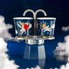 Bialetti Set Mini Express Cielo Stellato Cupido Caffettiera Moka Espresso Maker + 2 Tazzine