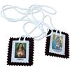 Generico Scapolare Madonna del Carmelo e Sacro Cuore di Gesù - Set 10 Pezzi - Cm 5,5x4,5