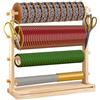 Generic Organizer per nastri in legno a 4 livelli, scaffale per riporre bobine per stanza del fai da te, dispenser di nastro con design in legno resistente, organizer per negozi di fiori, per