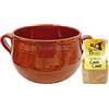 Sicilia Bedda - Couscoussiera in Terracotta Trapanese - Prodotto 100% Artigianale Come da Tradizione - con Semola per Couscous (Diametro 16 Cm. Circa)